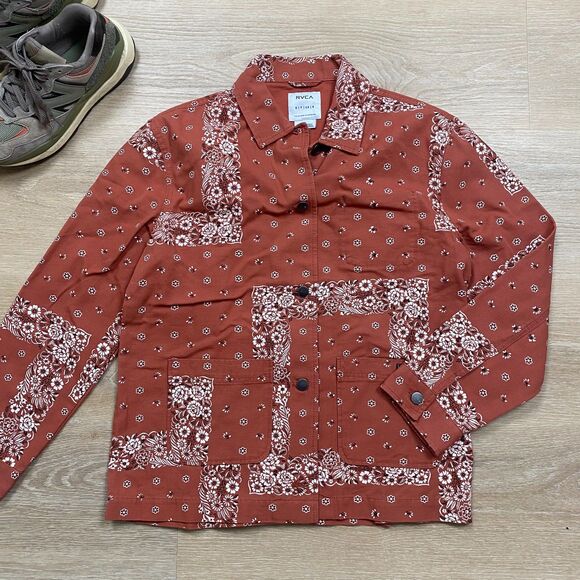 RVCA Chorelist Jacket Women's S Color Coral - Picture 2 of 7